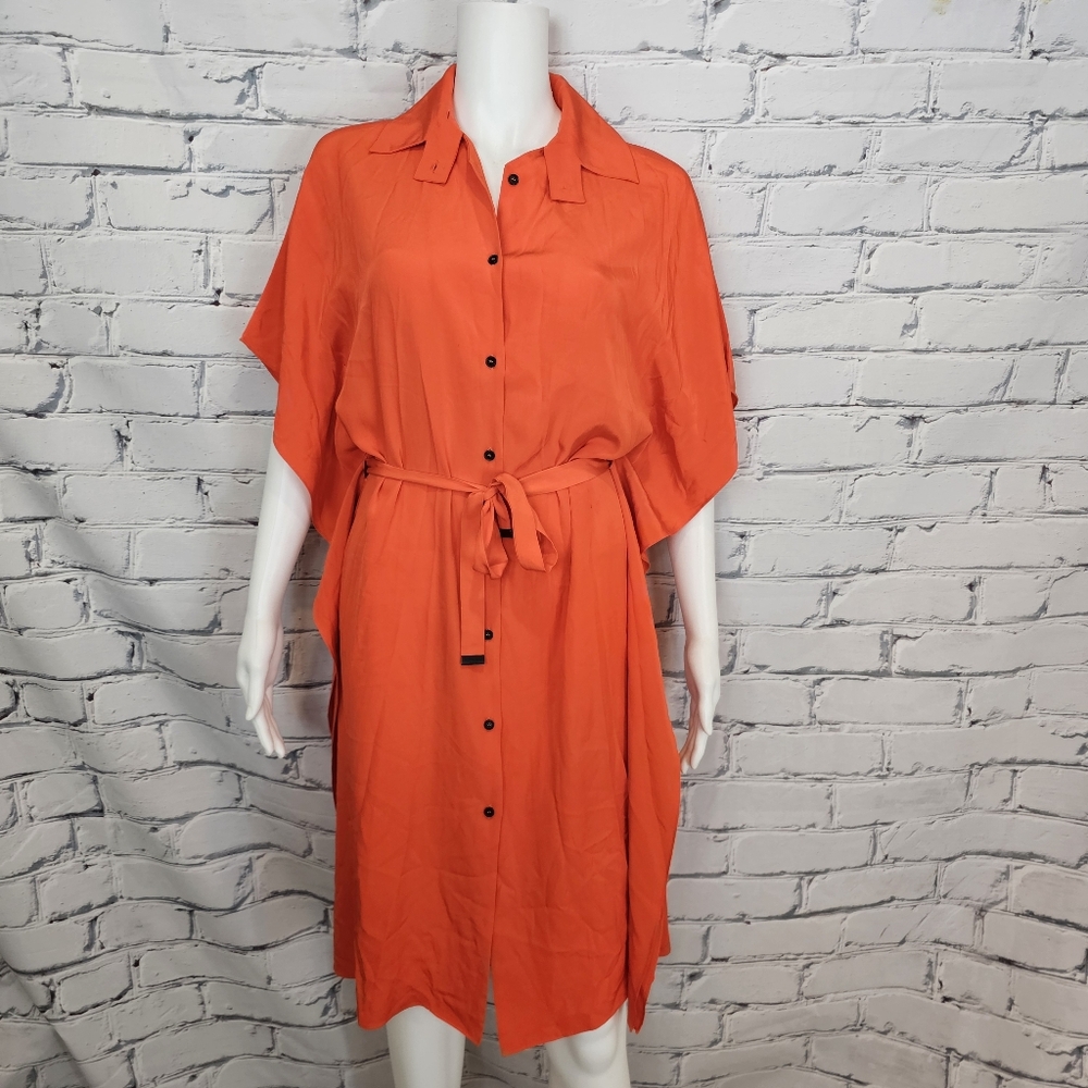 Kenzo Orange Silk Dress
